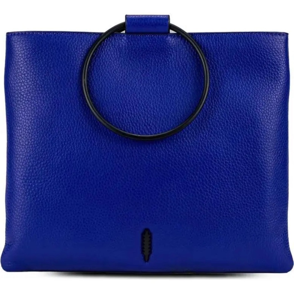 Thacker Le Pouch Clutch Crossbody Leather Bag Indigo Blue NWT